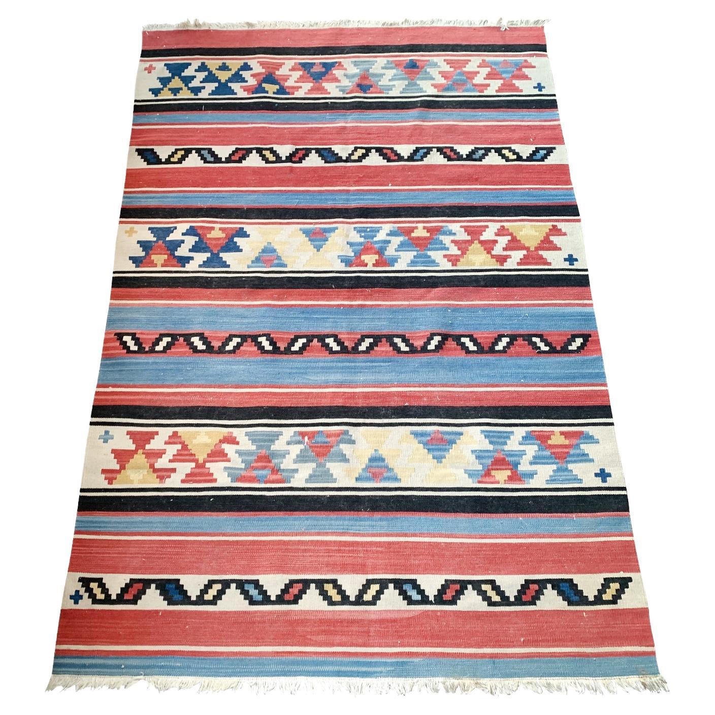 Gestreifter Navajo-Teppich des 20. Jahrhunderts (72 X 47) im Angebot