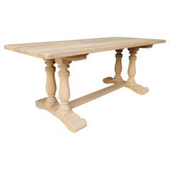 20th Century Stripped Oak Dining Table