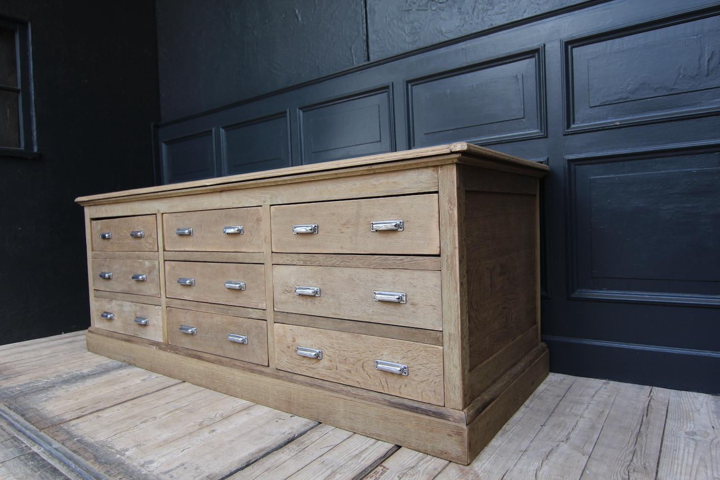 Wood 20th Century Stripped Oak Shop Counter with Drawers