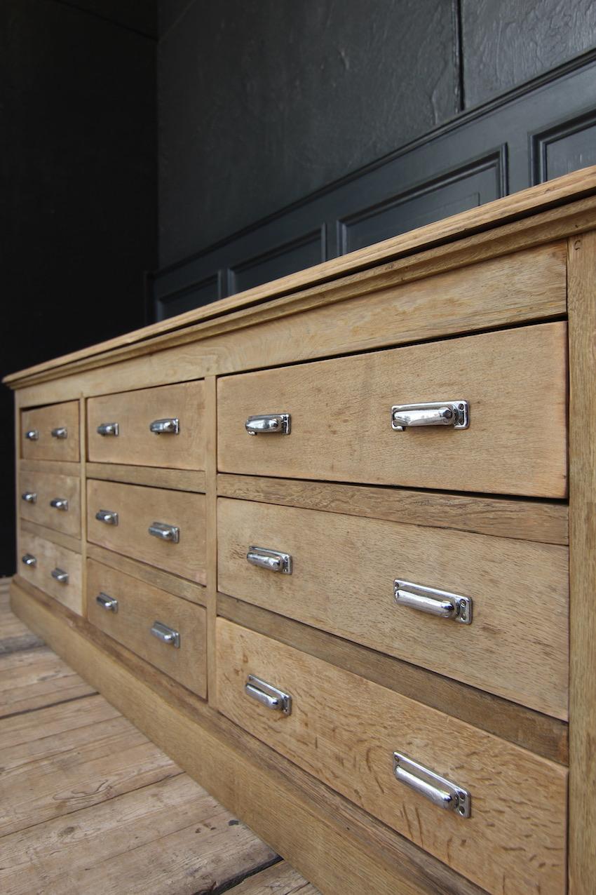 20th Century Stripped Oak Shop Counter with Drawers 2