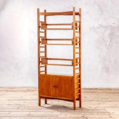 20th Century, Studio BBPR attr. Wooden Wall Bookcase 70s
