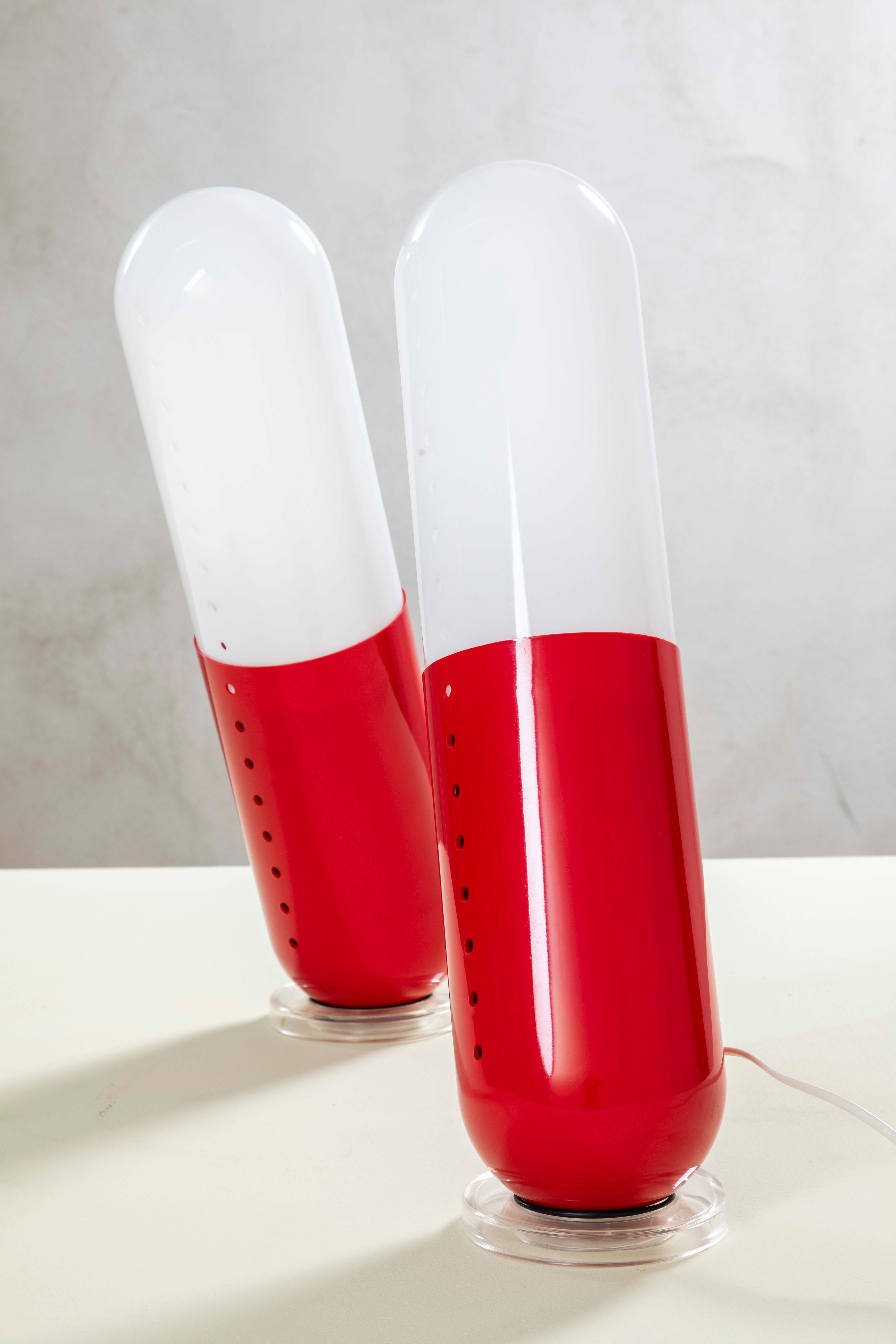 20th Century, Studio DA for Nai Pair of Table Lamp mod. Pill For Sale 4