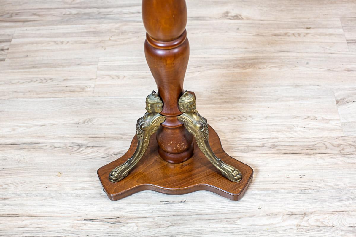 20th Century 20th-Century Stylized Beech Coat Stand with Metal Elements For Sale