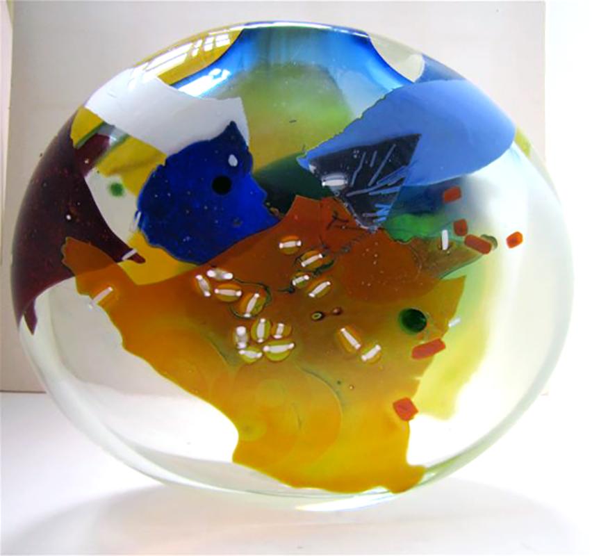 Summer Joy Sculpture in Blown Glass by Joel Philip Myers In Excellent Condition For Sale In Philadelphia, PA