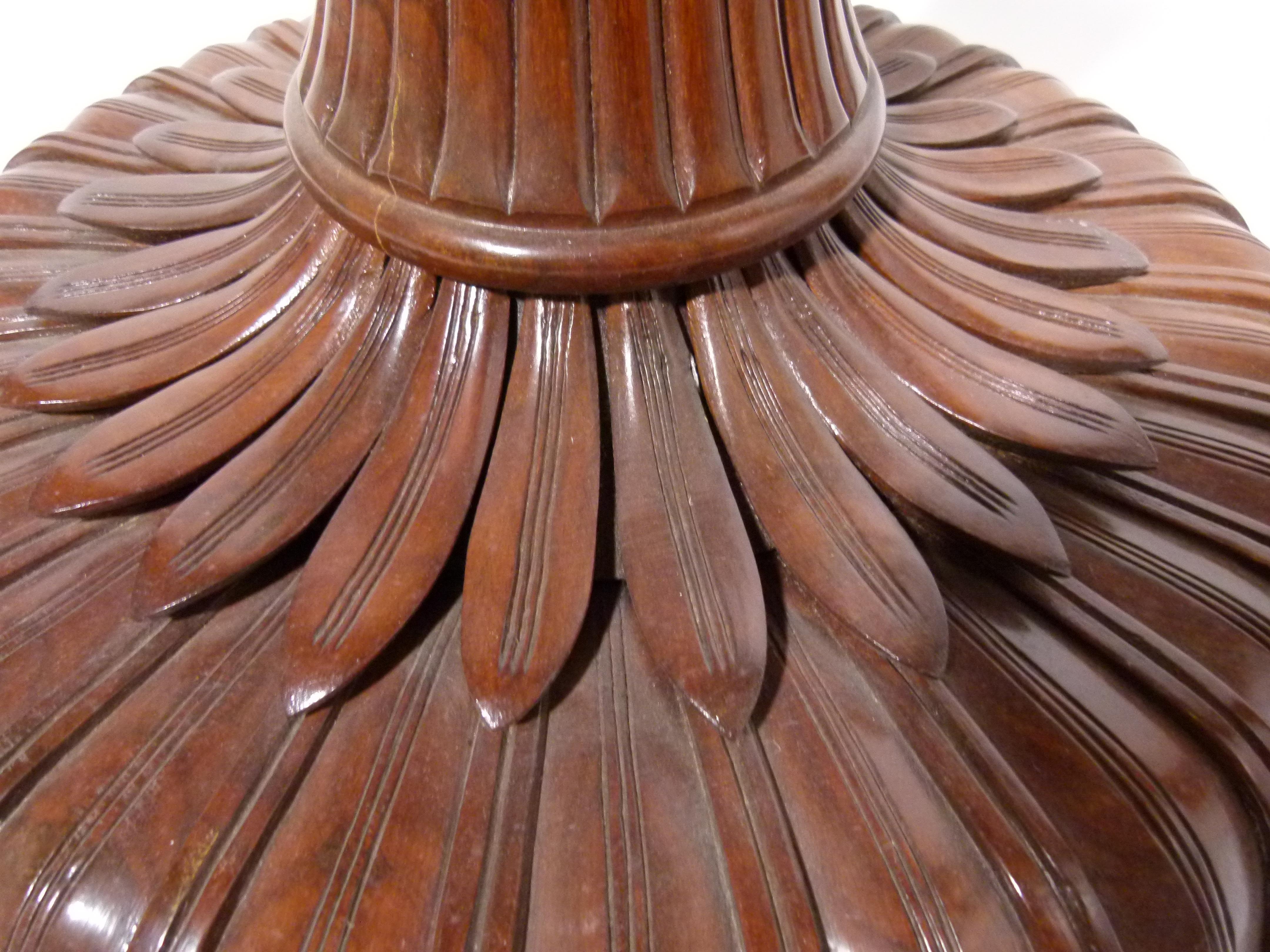 20th Century Sunflower Wooden Rotary Table 1