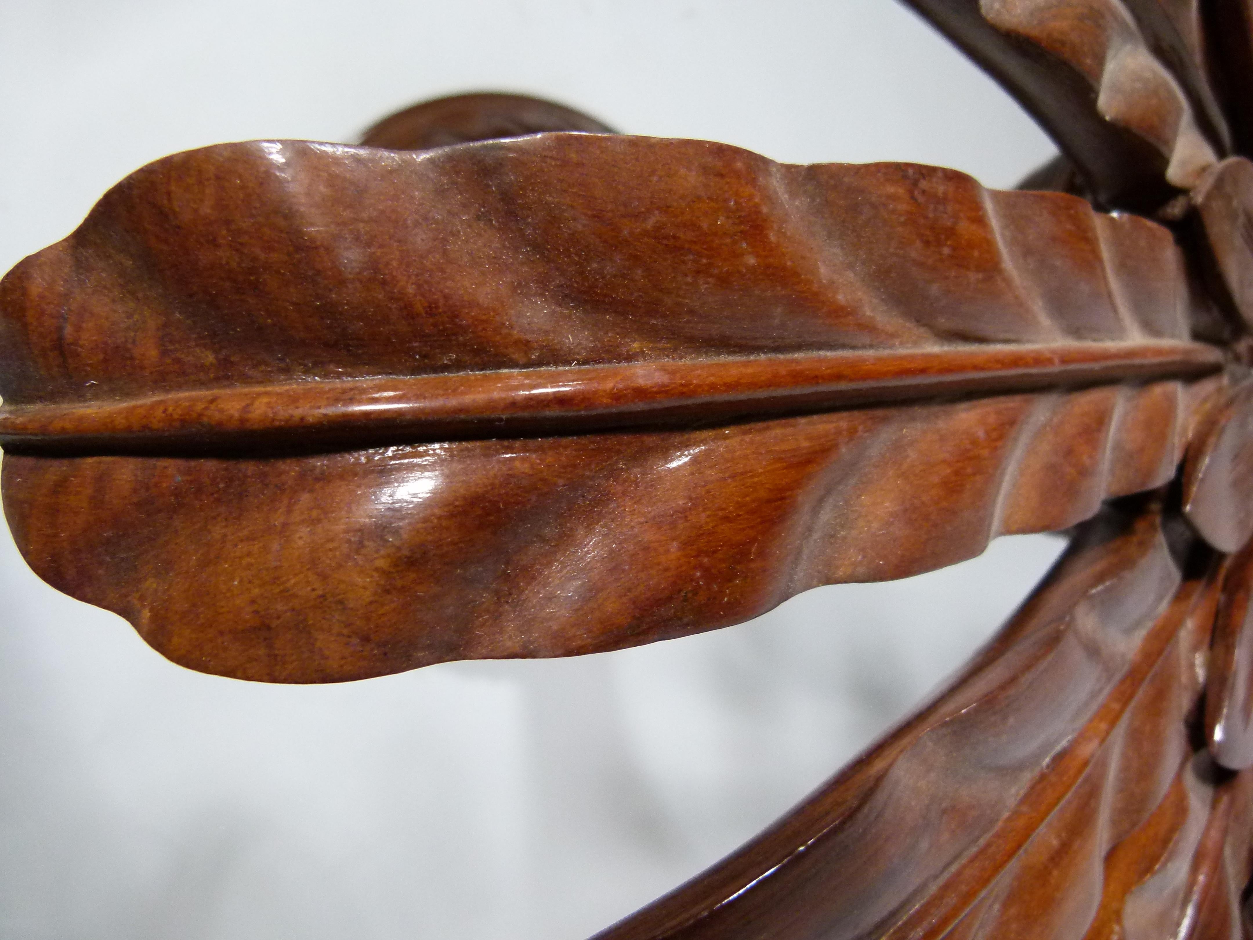 20th Century Sunflower Wooden Rotary Table 3