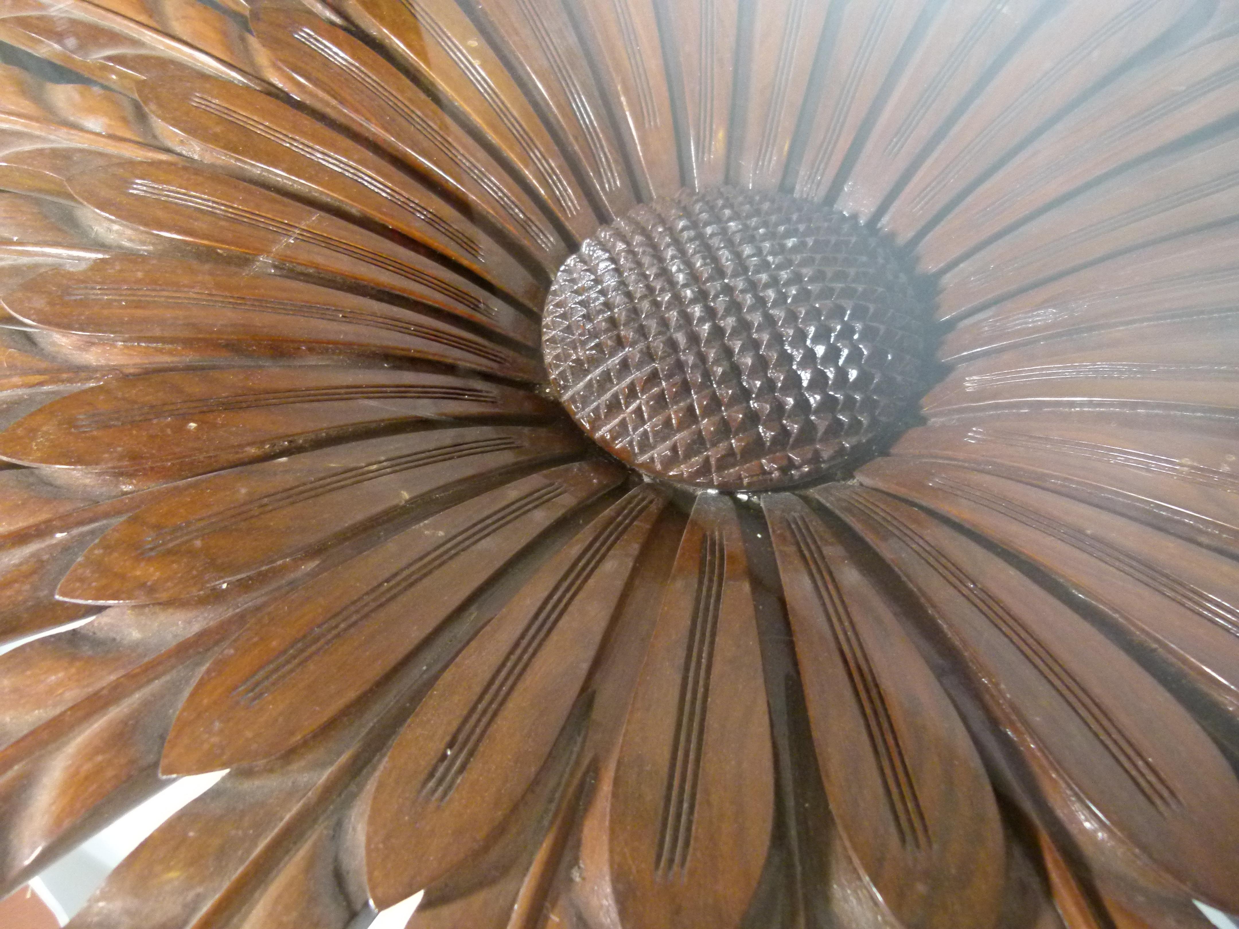 wooden sunflower table