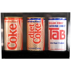 20th Century Suspended Coca Cola Cans in Lucite
