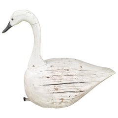 20th Century Swan Decoy, Signed F&S