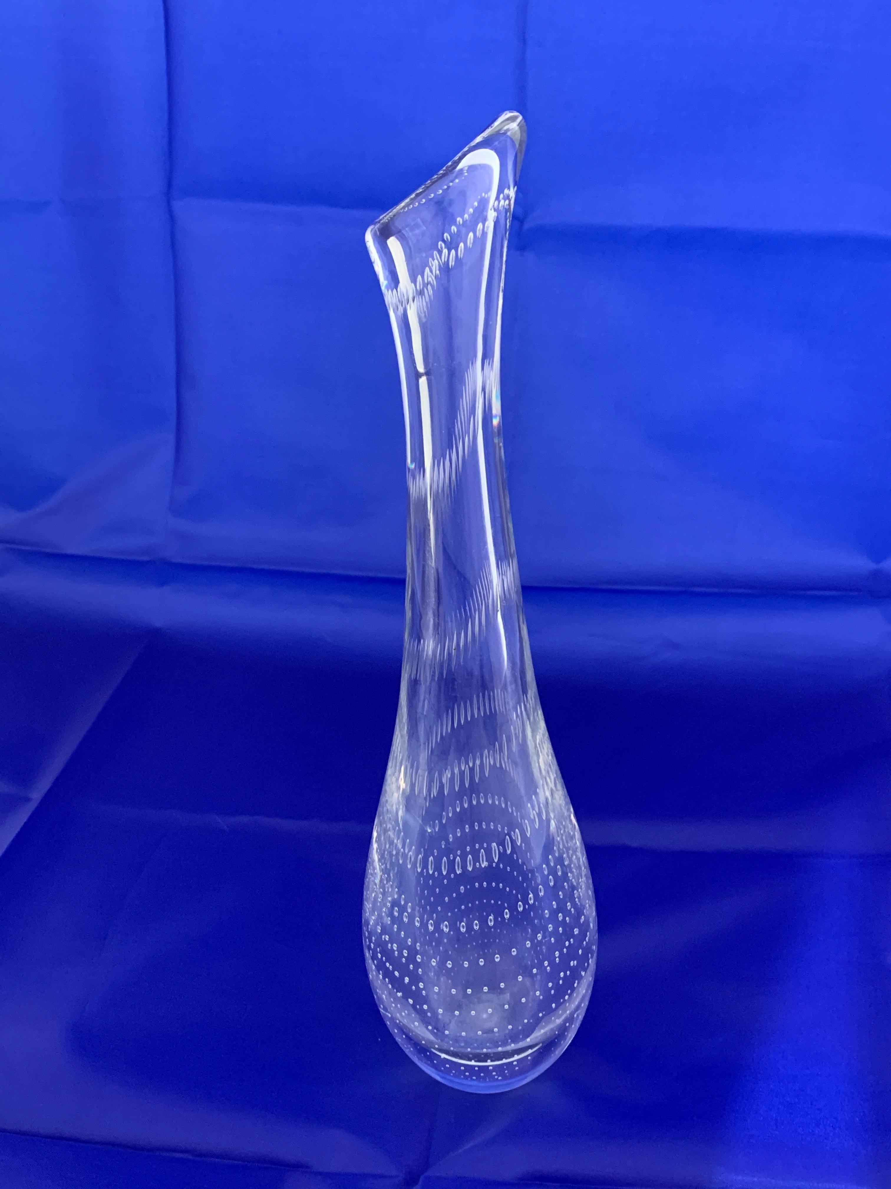 20th Century Sweden Modern Art Glass Vase Kosta Boda by Vicke Lindstrand, 1950 In Good Condition In Roma, RM