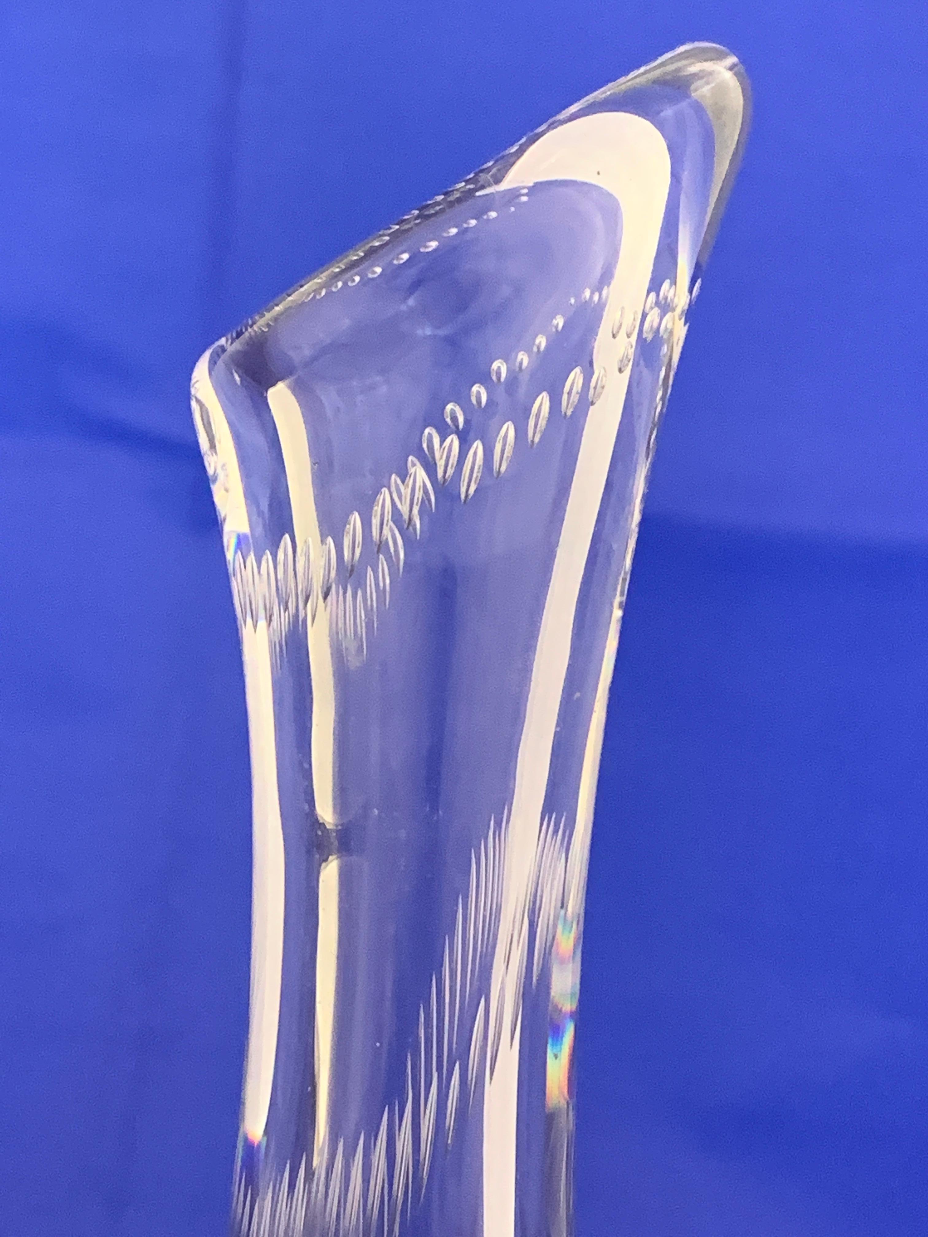 Mid-20th Century 20th Century Sweden Modern Art Glass Vase Kosta Boda by Vicke Lindstrand, 1950