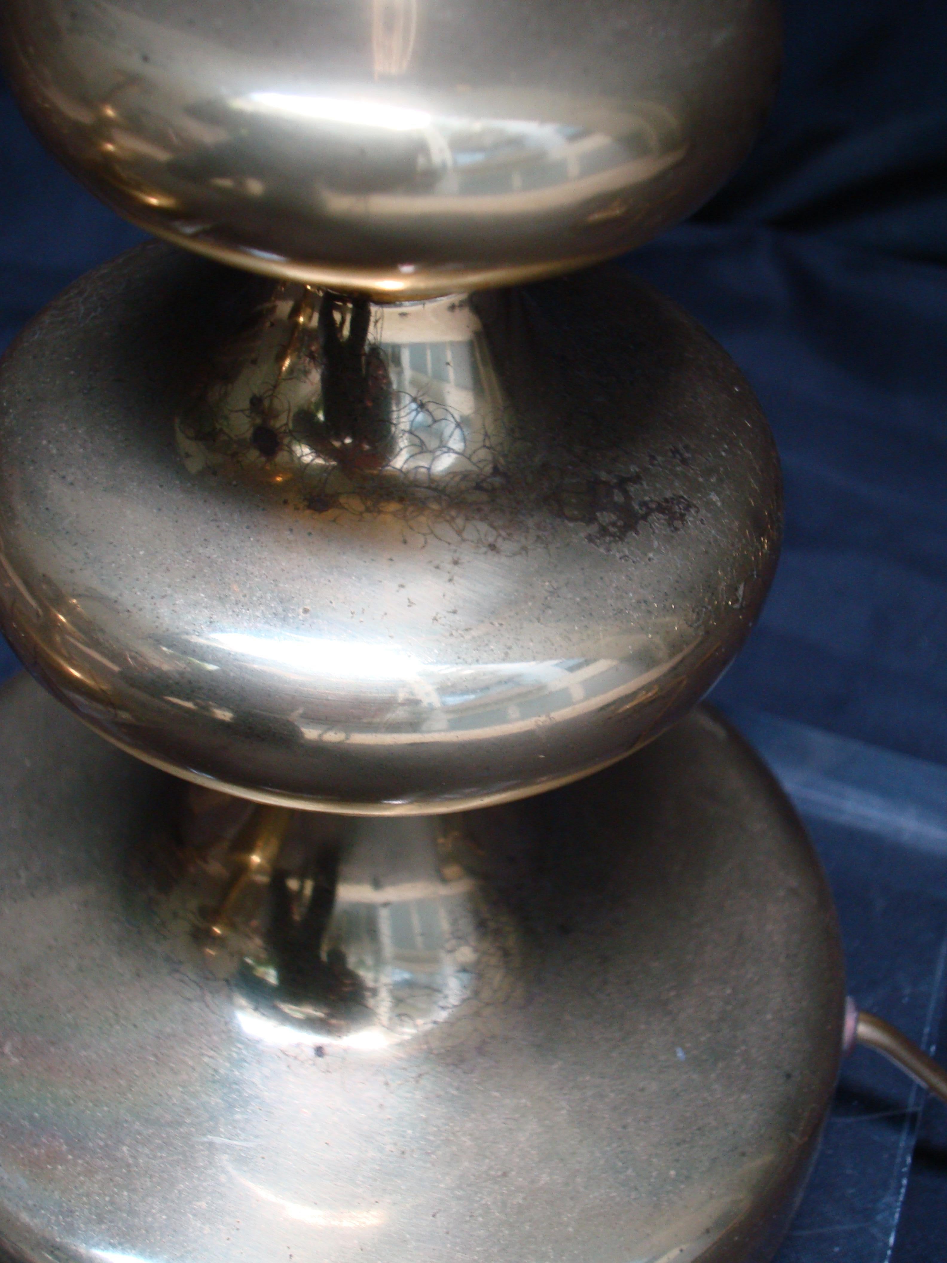 Polished 20th Century Sweden Pair Brass Table Lamps Lucite Bases For Sale