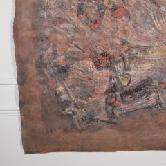 20th Century Swedish Abstract Mixed Media Canvas by Valter Gibson