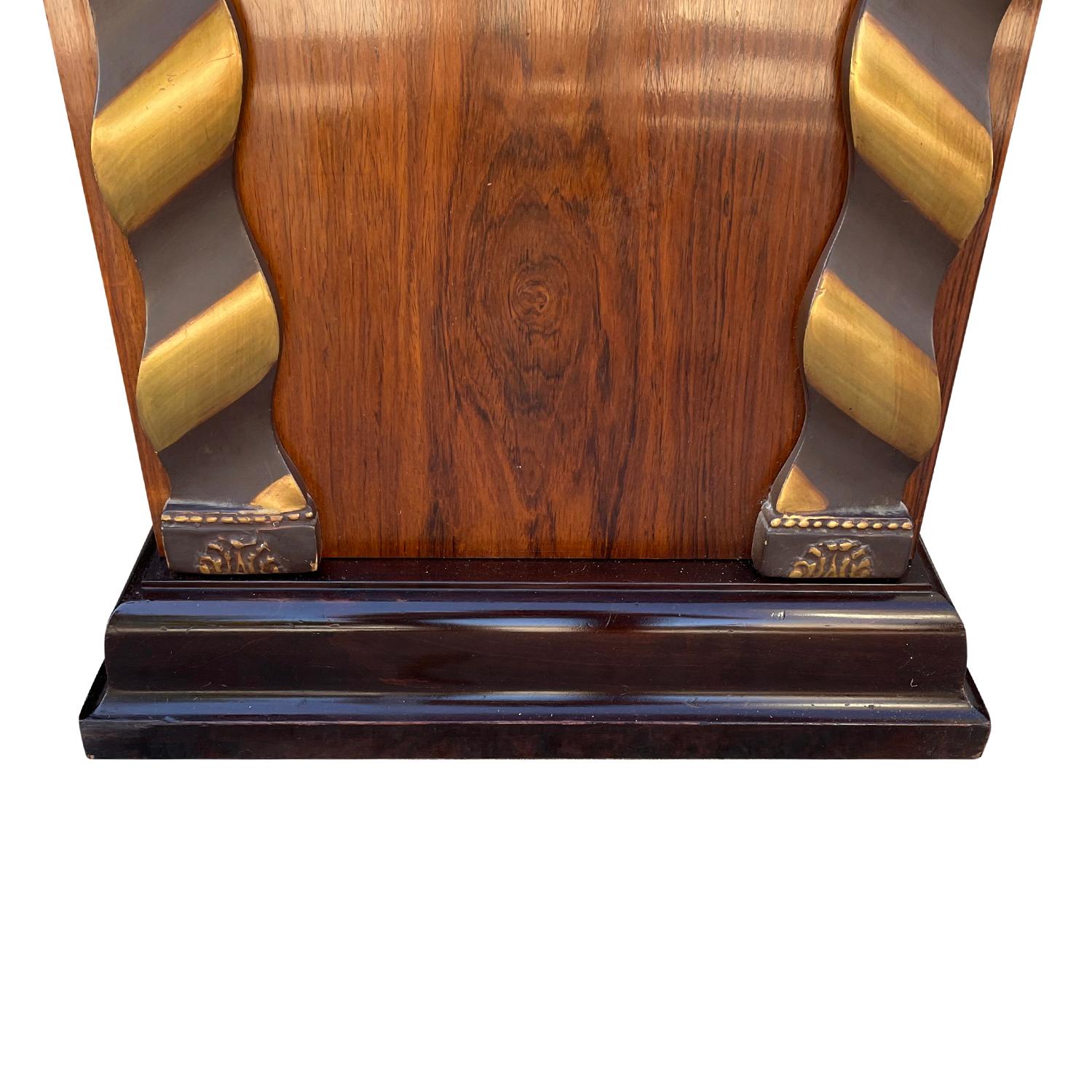 Schwedischer Art-Déco-Schreibtisch aus Jacaranda-Holz des 20. Jahrhunderts – Vintage-Schreibtisch aus Bronze im Angebot 11