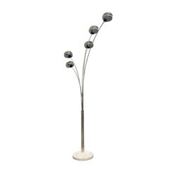 20th Century Swedish Ateljé Lyktan Chrome Floor Lamp by Hans Bergström