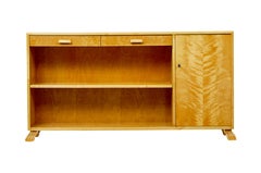 20th century Swedish birch low open bookcase