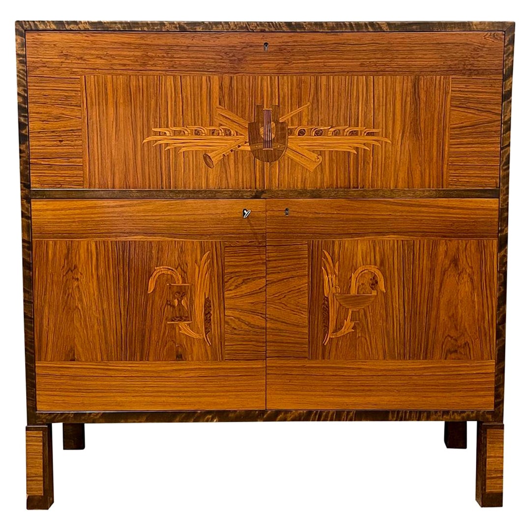 20th Century Swedish Birchwood Secretaire by A.B. Svenska Moebel Fabrikerna ‘SMF