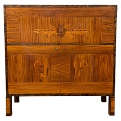 Secretaire svedese in legno di betulla del XX secolo di I. A. B. Svenska Moebel Fabrikerna 'SMF