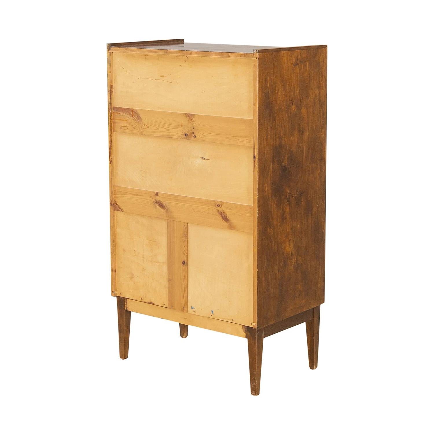 Suédois Coffre Semainier suédois en bois de bouleau du 20ème siècle - Cabinet scandinave vintage