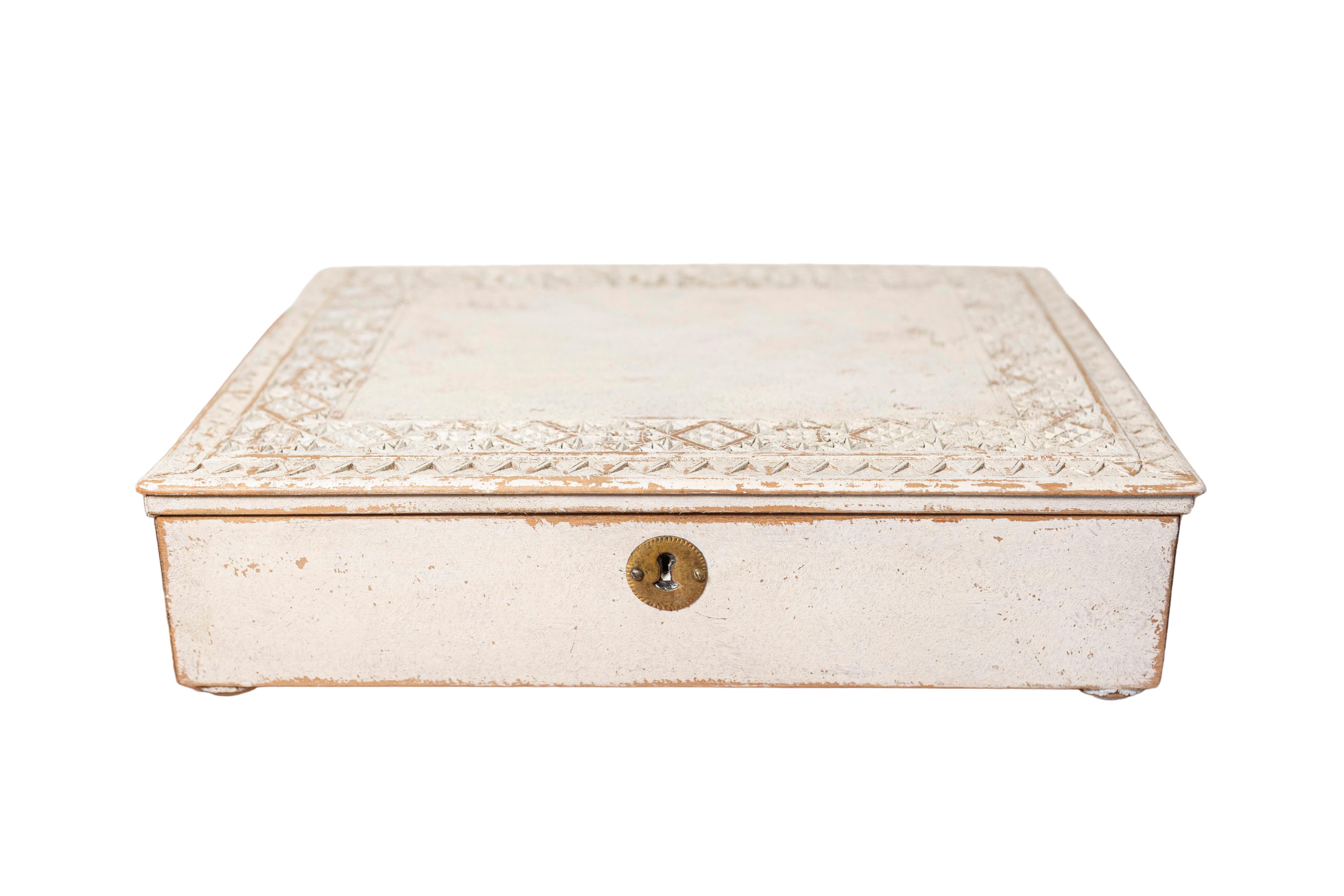 Rustic 20th Century Swedish Box For Sale