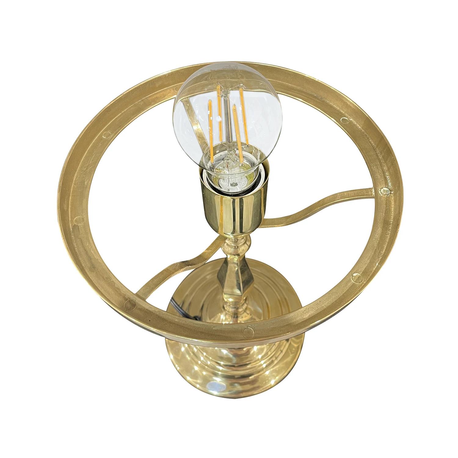 Metal 20th Century Swedish Brass, Glass Desk Lamp, Strindberg Model Light by Markaryd