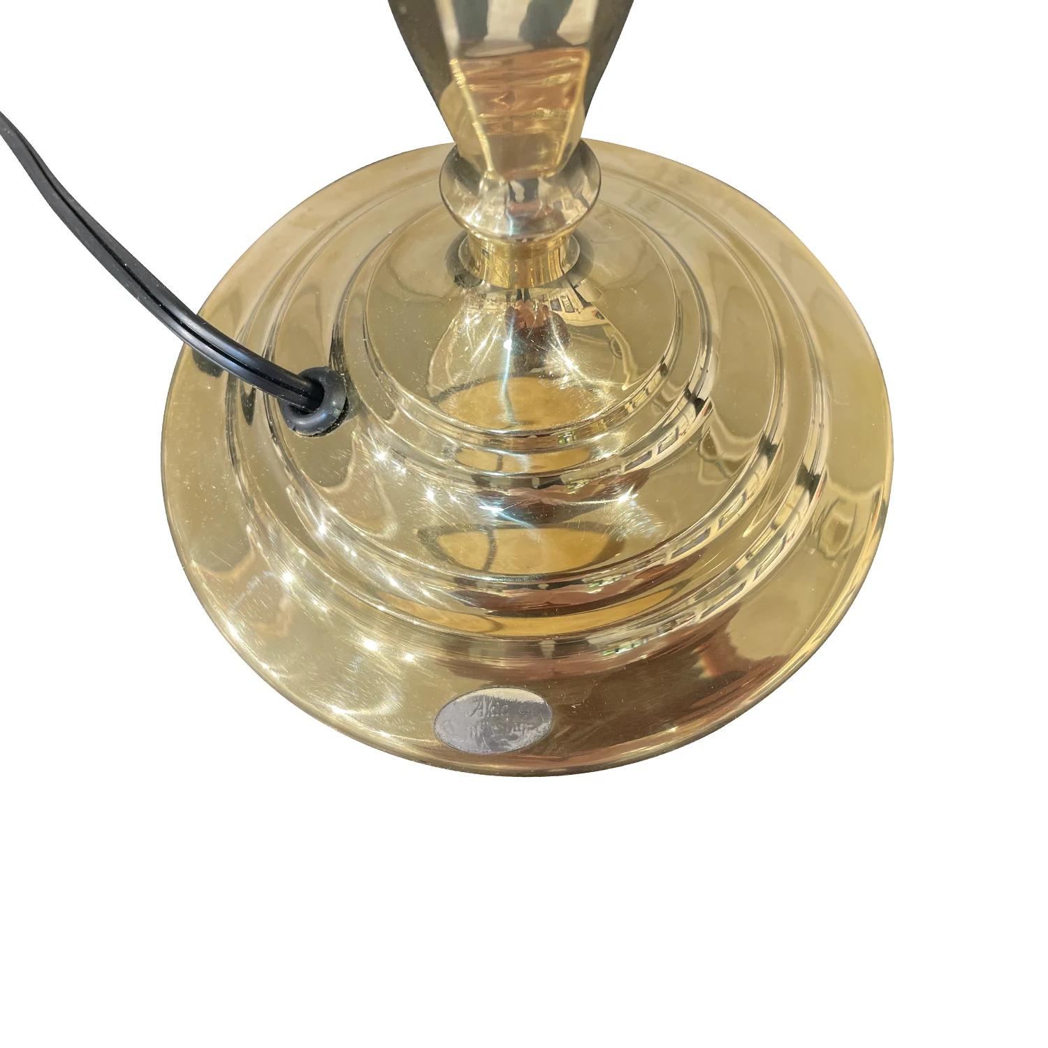 20th Century Swedish Brass, Glass Desk Lamp, Strindberg Model Light by Markaryd 1