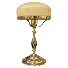20th Century Swedish Brass, Glass Desk Lamp, Strindberg Model Light by Markaryd