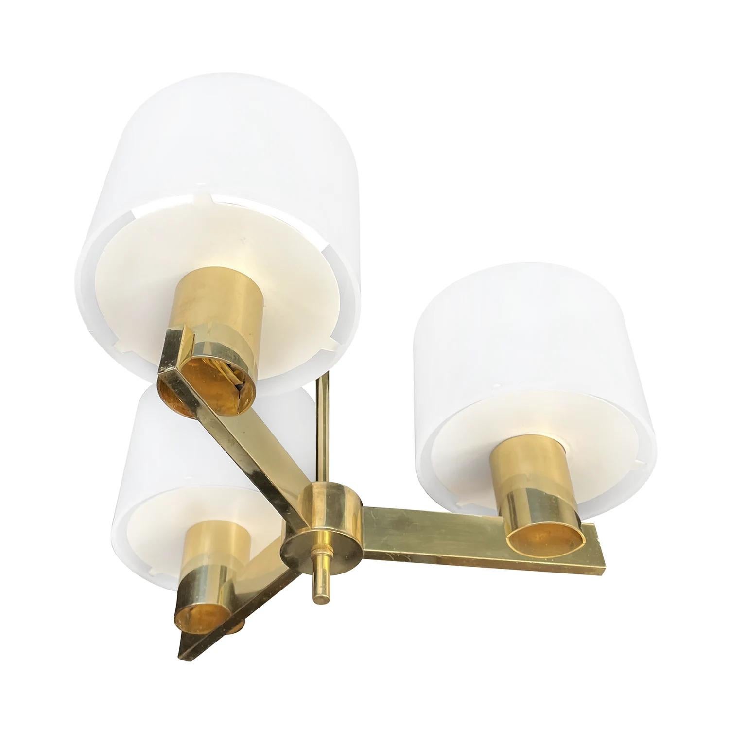 Suédois Lustre Markaryd en laiton du 20e siècle, pendentif par Hans-Agne Jakobsson en vente