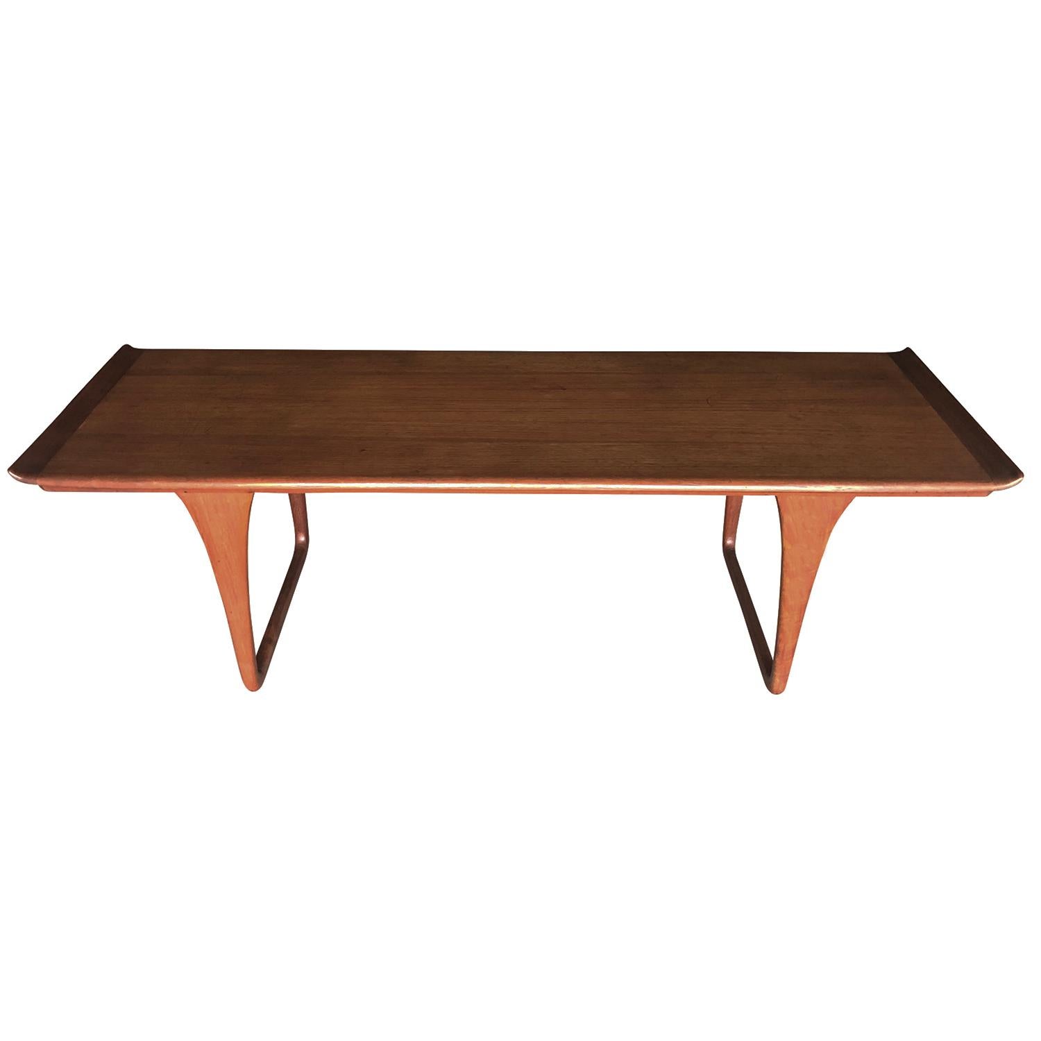 Mid-Century Modern Table d'appoint en teck vintage suédois du 20e siècle Seffle Möbelfabrik par Svante Skogh en vente