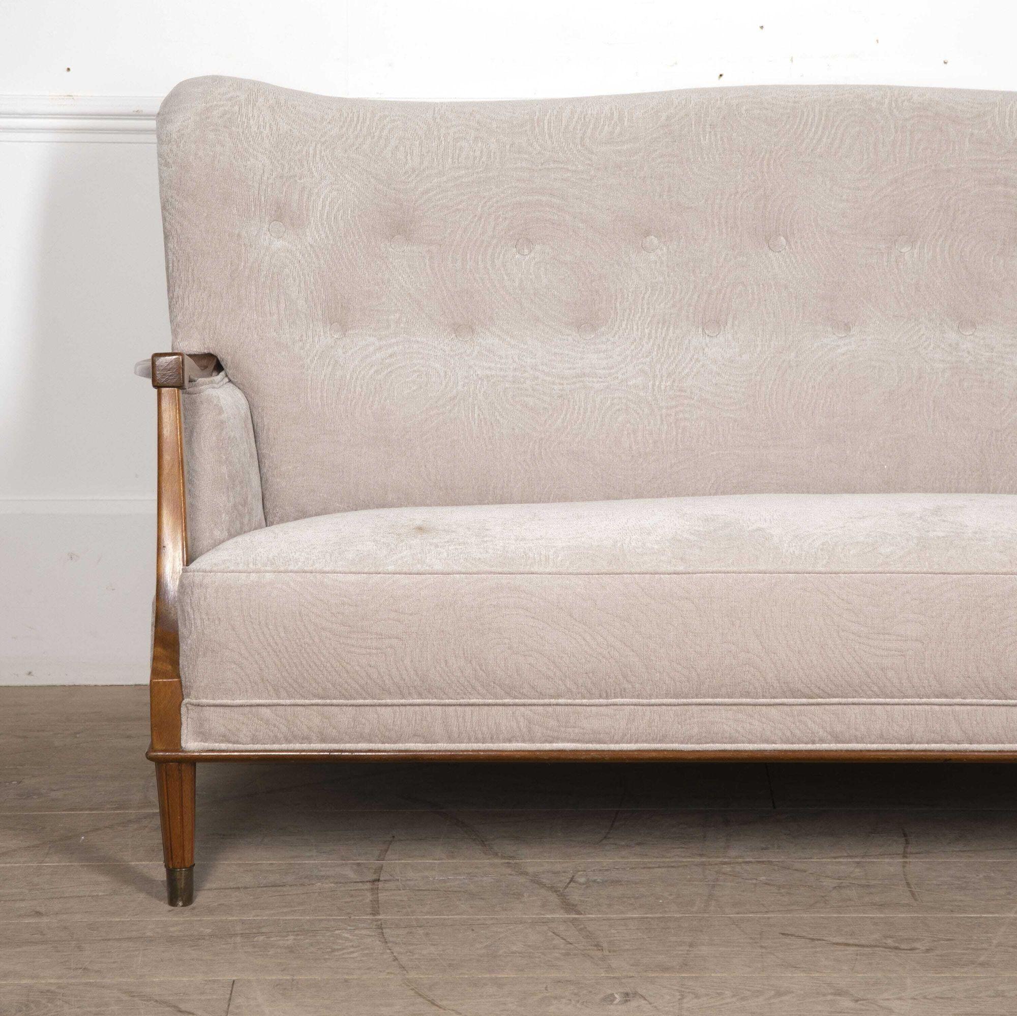 20th Century Swedish Curved Back Lounge Sofa 6