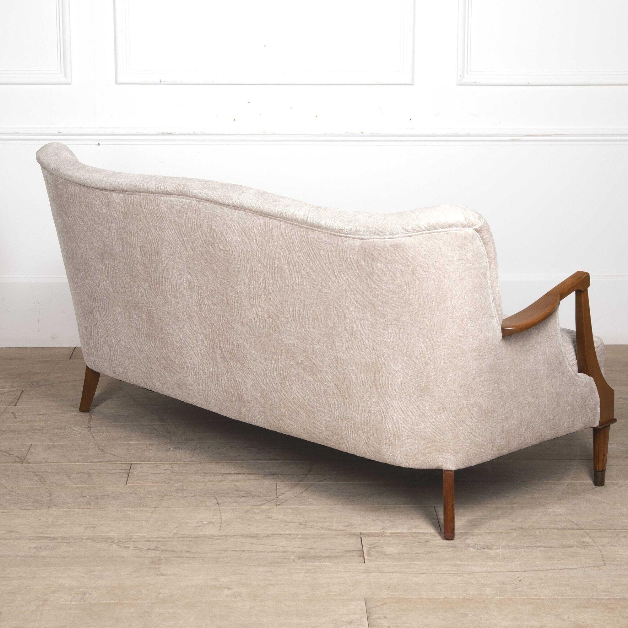 Mid-Century Modern 20th Century Swedish Curved Back Lounge Sofa