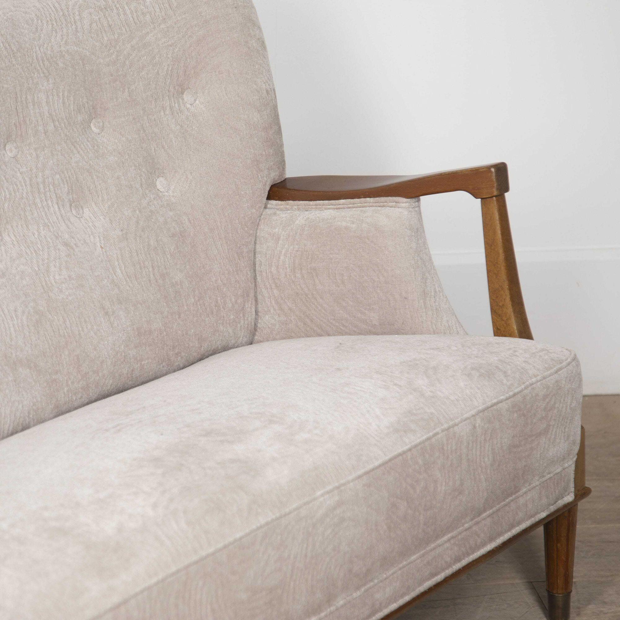 20th Century Swedish Curved Back Lounge Sofa 1