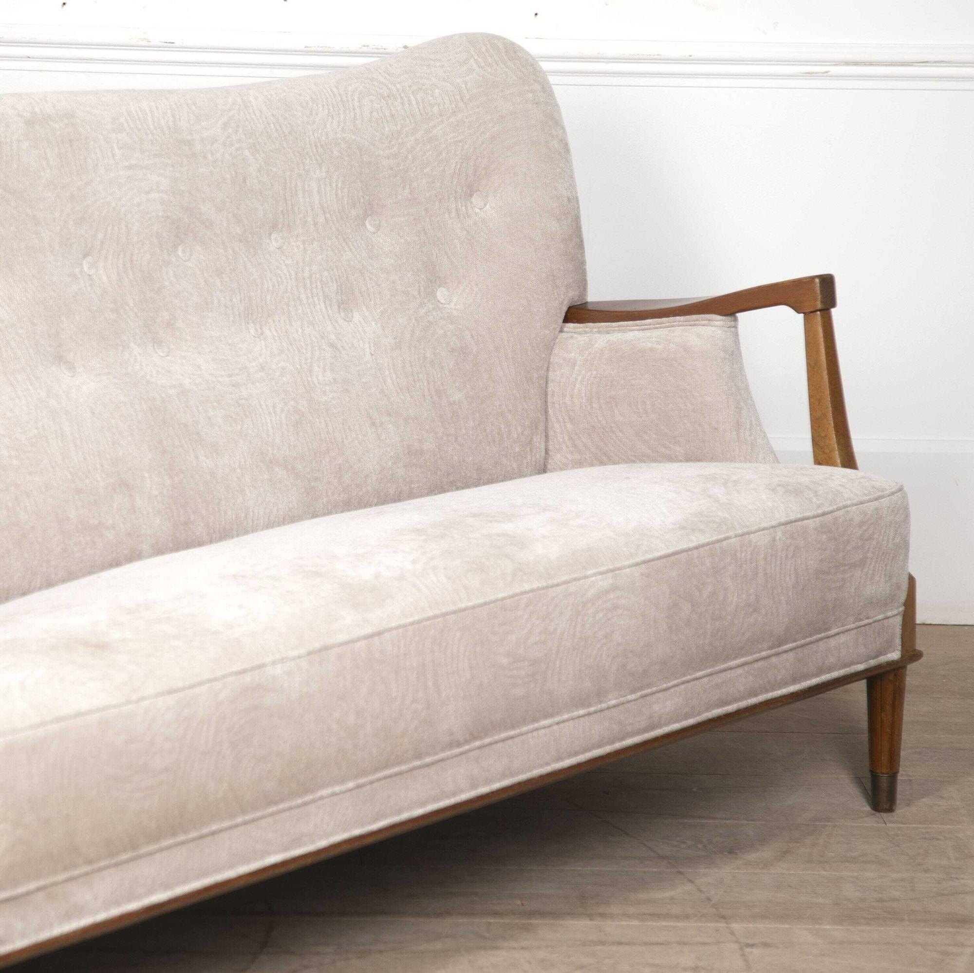 20th Century Swedish Curved Back Lounge Sofa 4