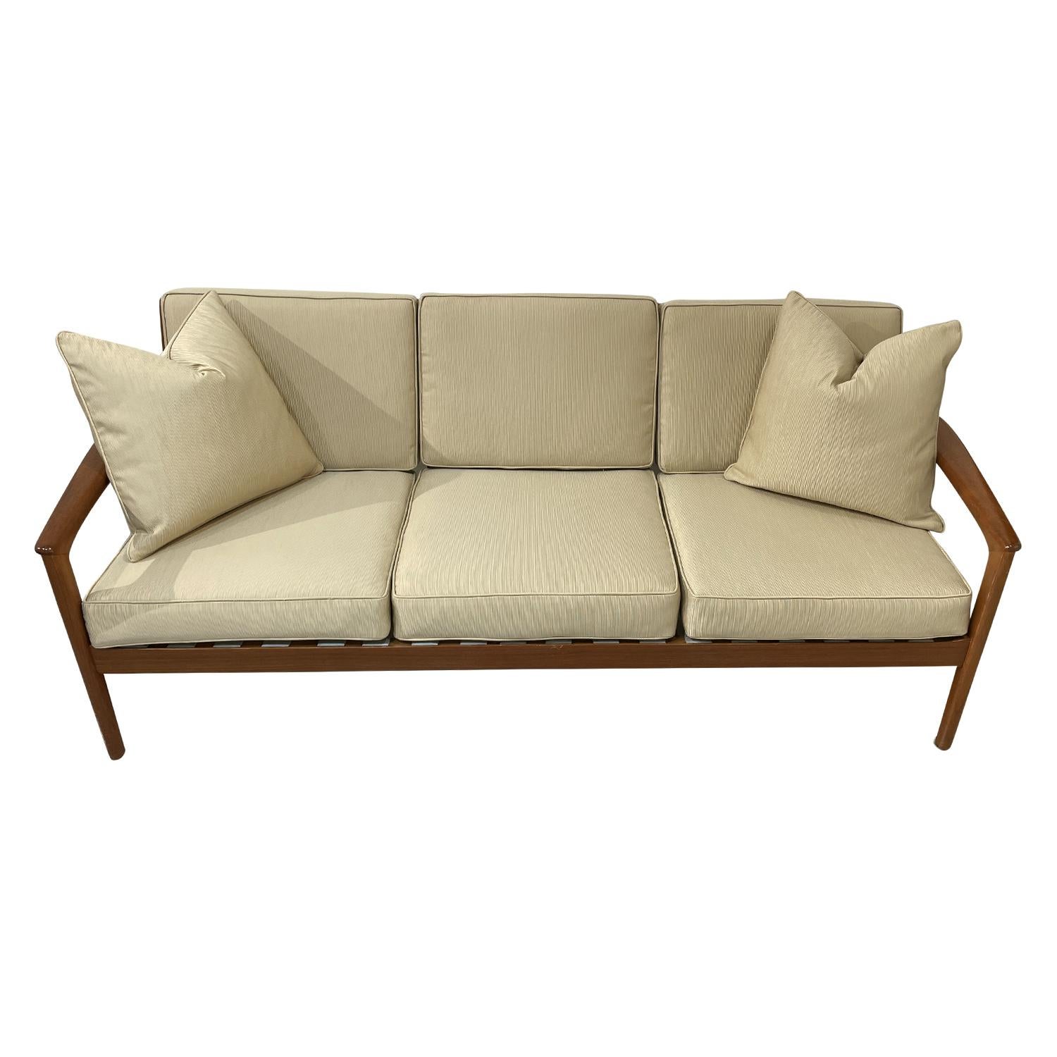 Mid-Century Modern Sofa suédois Dux Three Seater du 20ème siècle, banquette vintage de Folke Ohlsson en vente