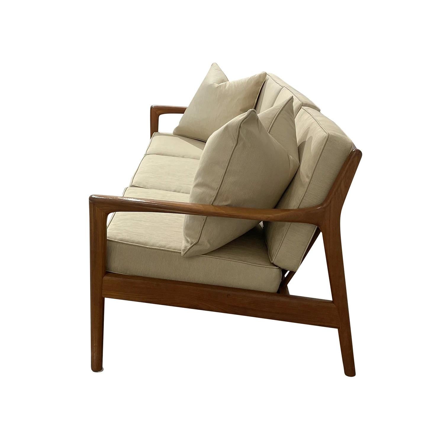Schwedisches Dux-Dreisitzer-Sofa aus Teakholz des 20. Jahrhunderts, Vintage-Sessel von Folke Ohlsson im Angebot 3