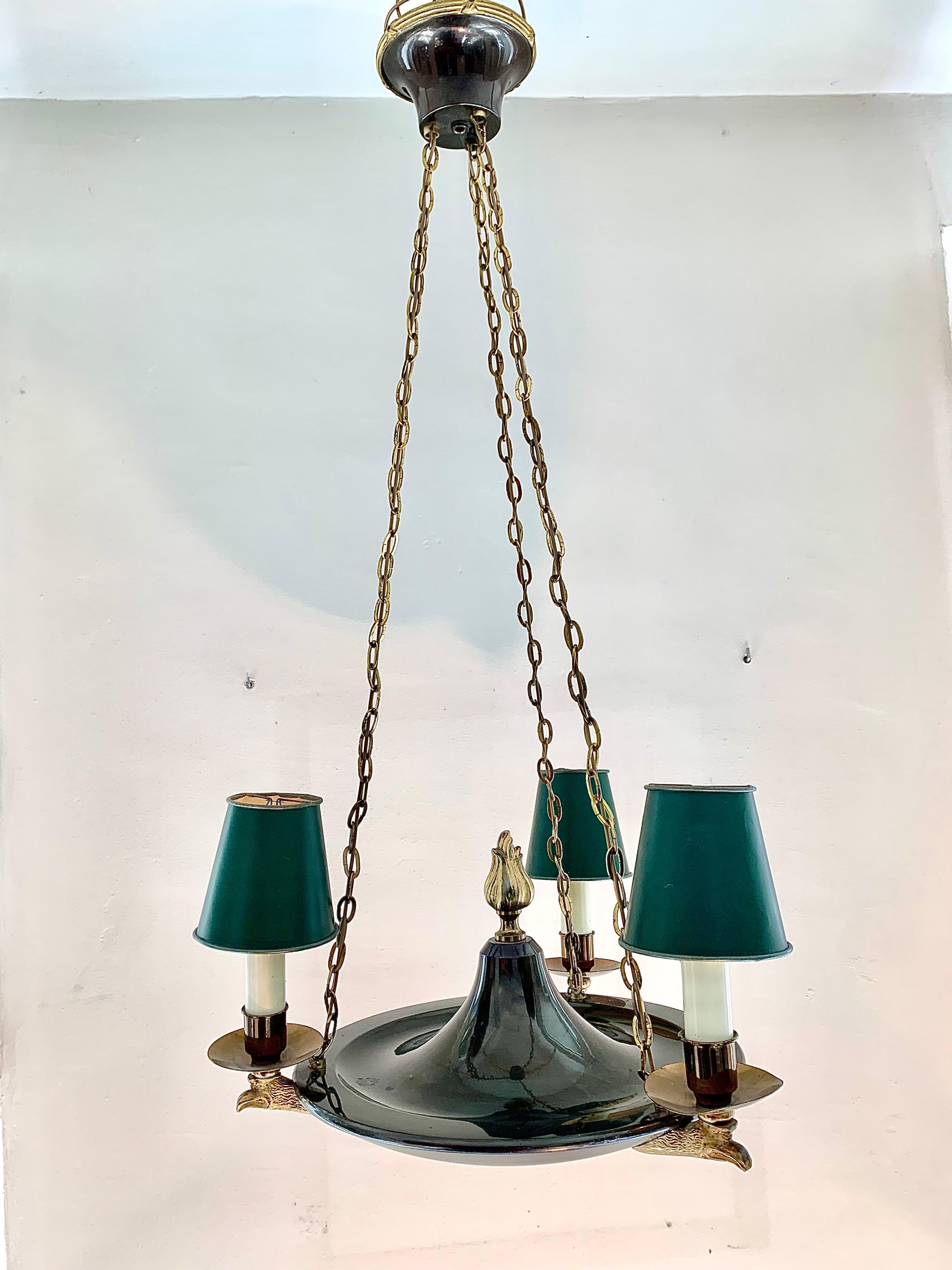 Metallo Lampada da soffitto in stile impero svedese del XX secolo in vendita