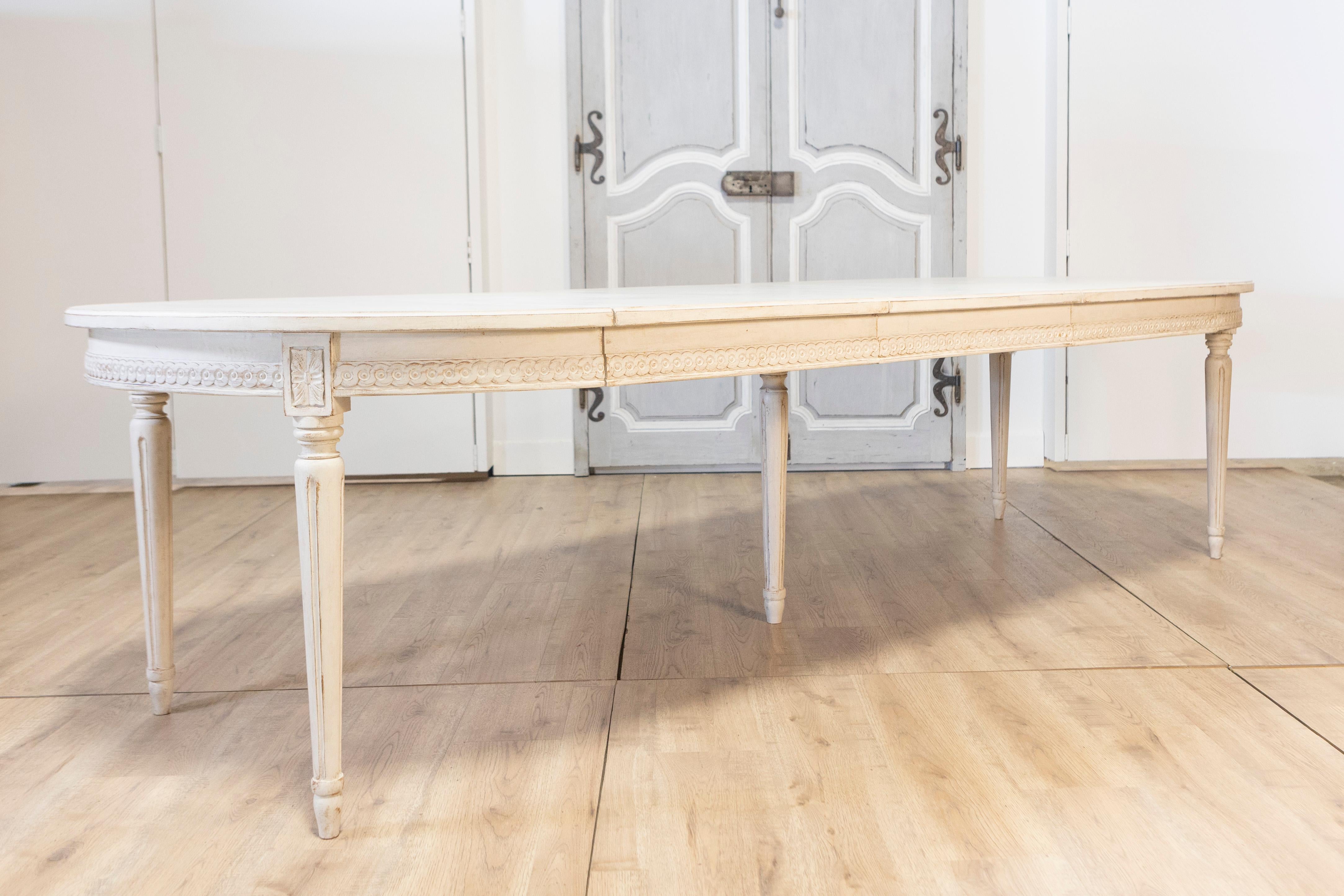 20th Century Swedish Extension Table with Three Leaves 8