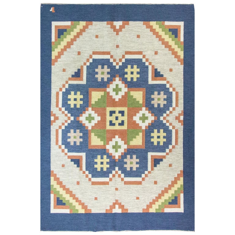 20th Century Swedish Flat-Weave Carpet For Sale