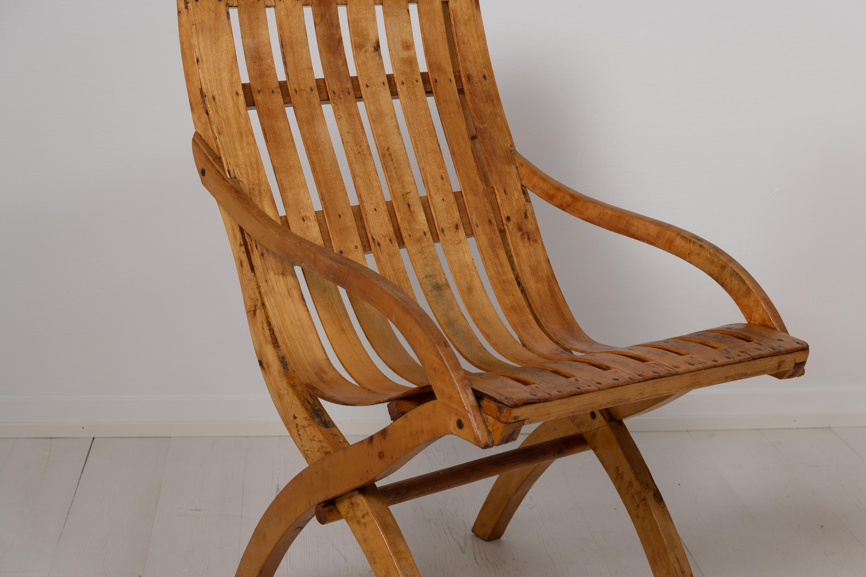 20th Century Swedish Grace Bare Wood Armchairs For Sale 5