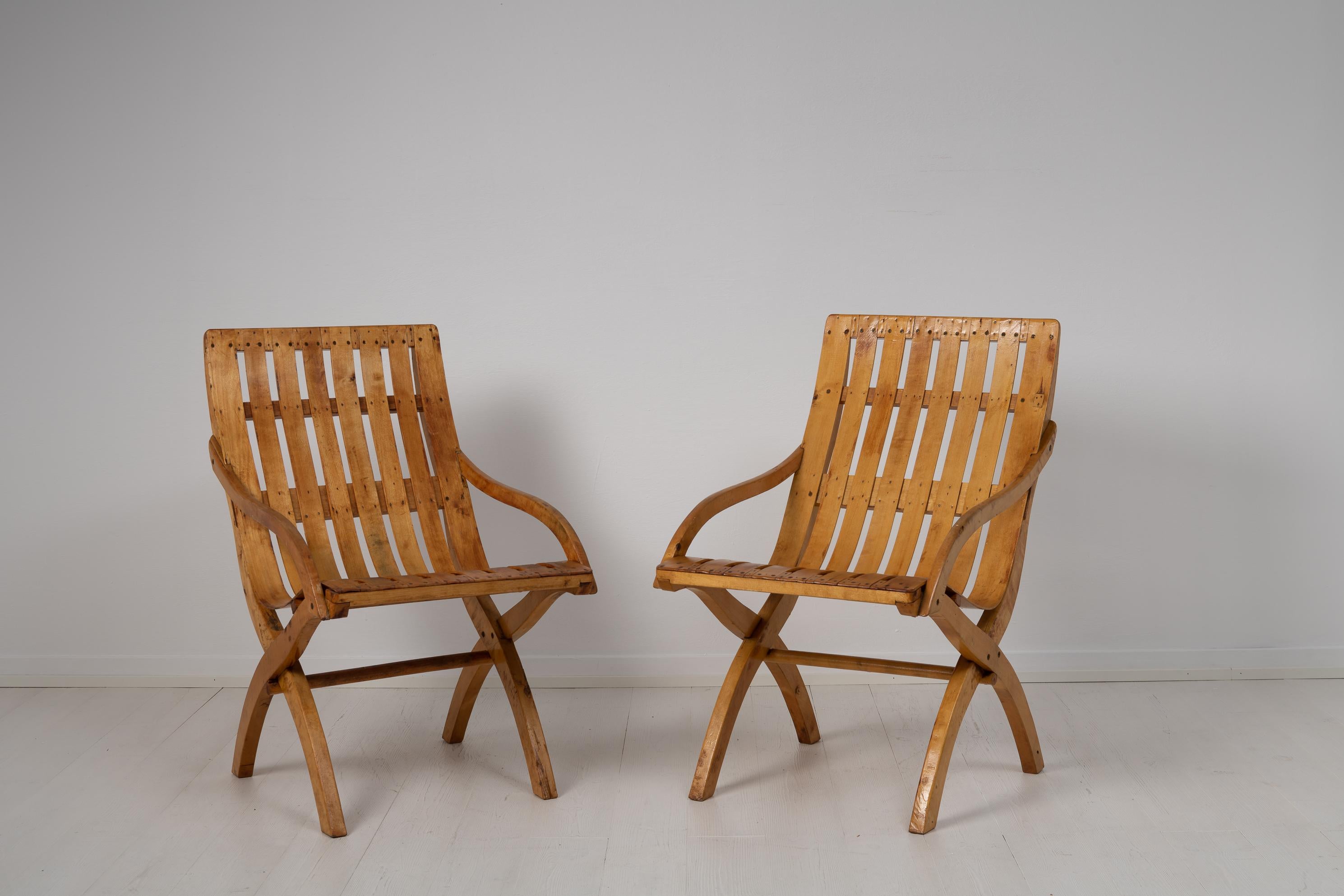 Modern 20th Century Swedish Grace Bare Wood Armchairs For Sale