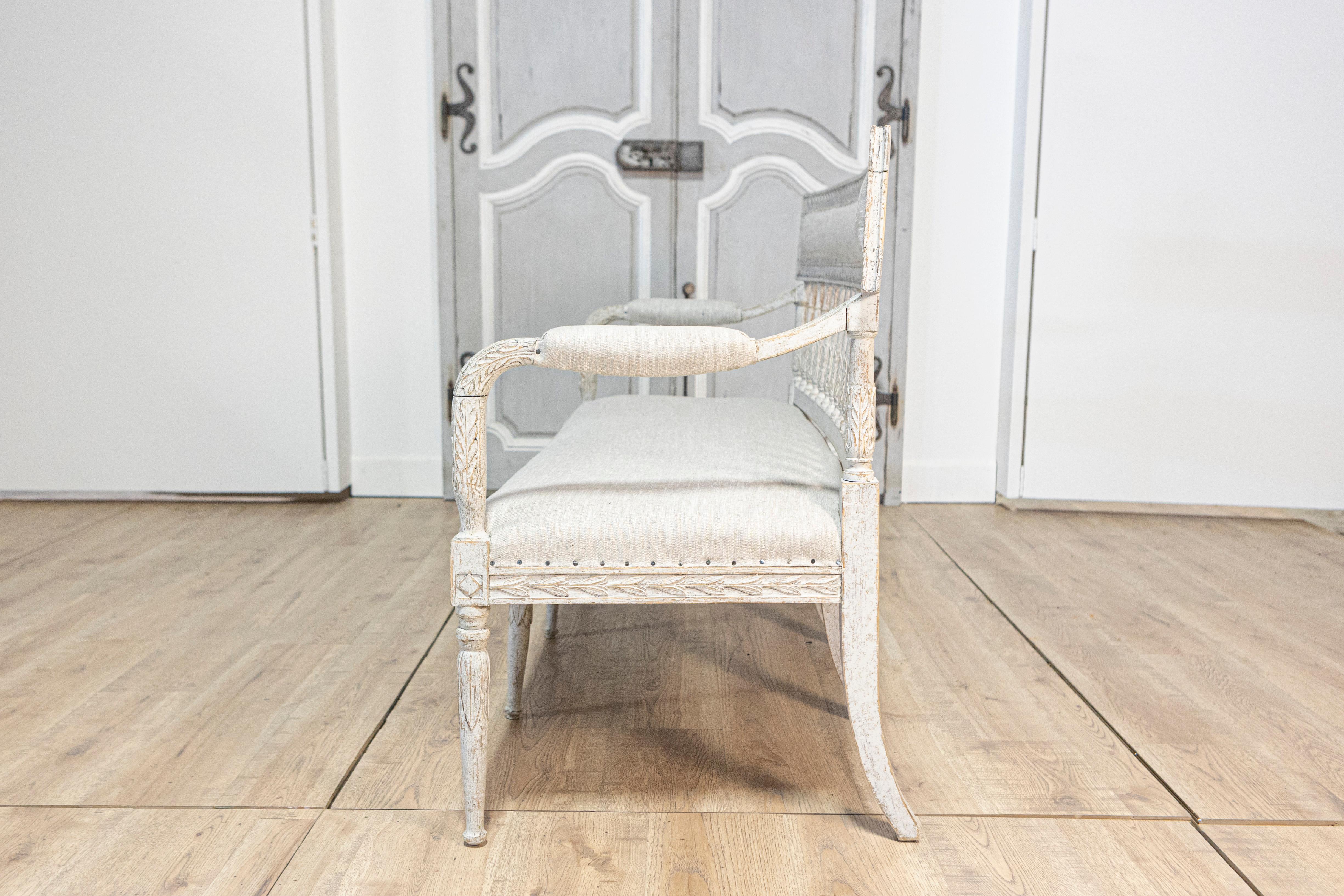 20th Century Swedish Gustavian Style Settee For Sale 7