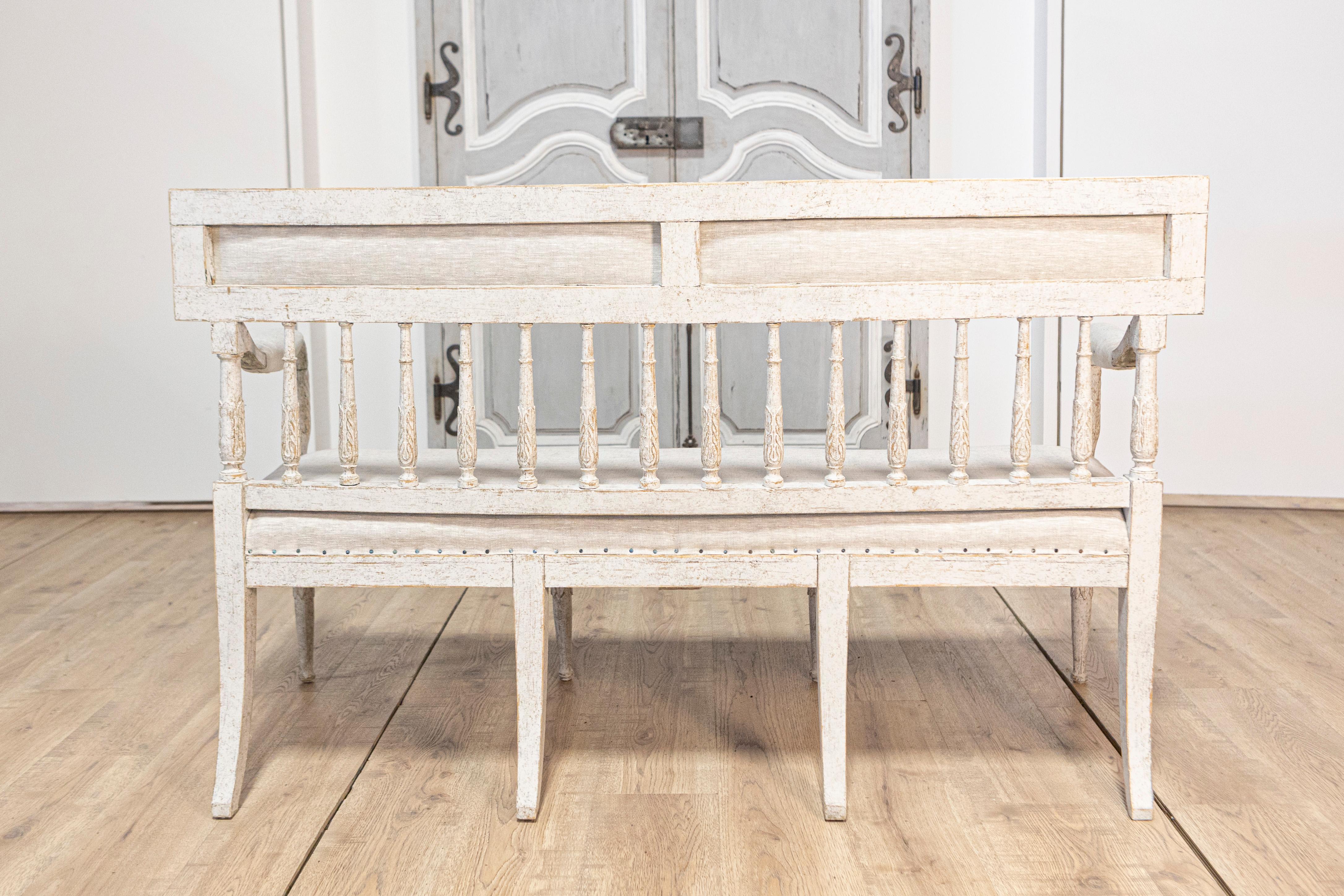 20th Century Swedish Gustavian Style Settee For Sale 8