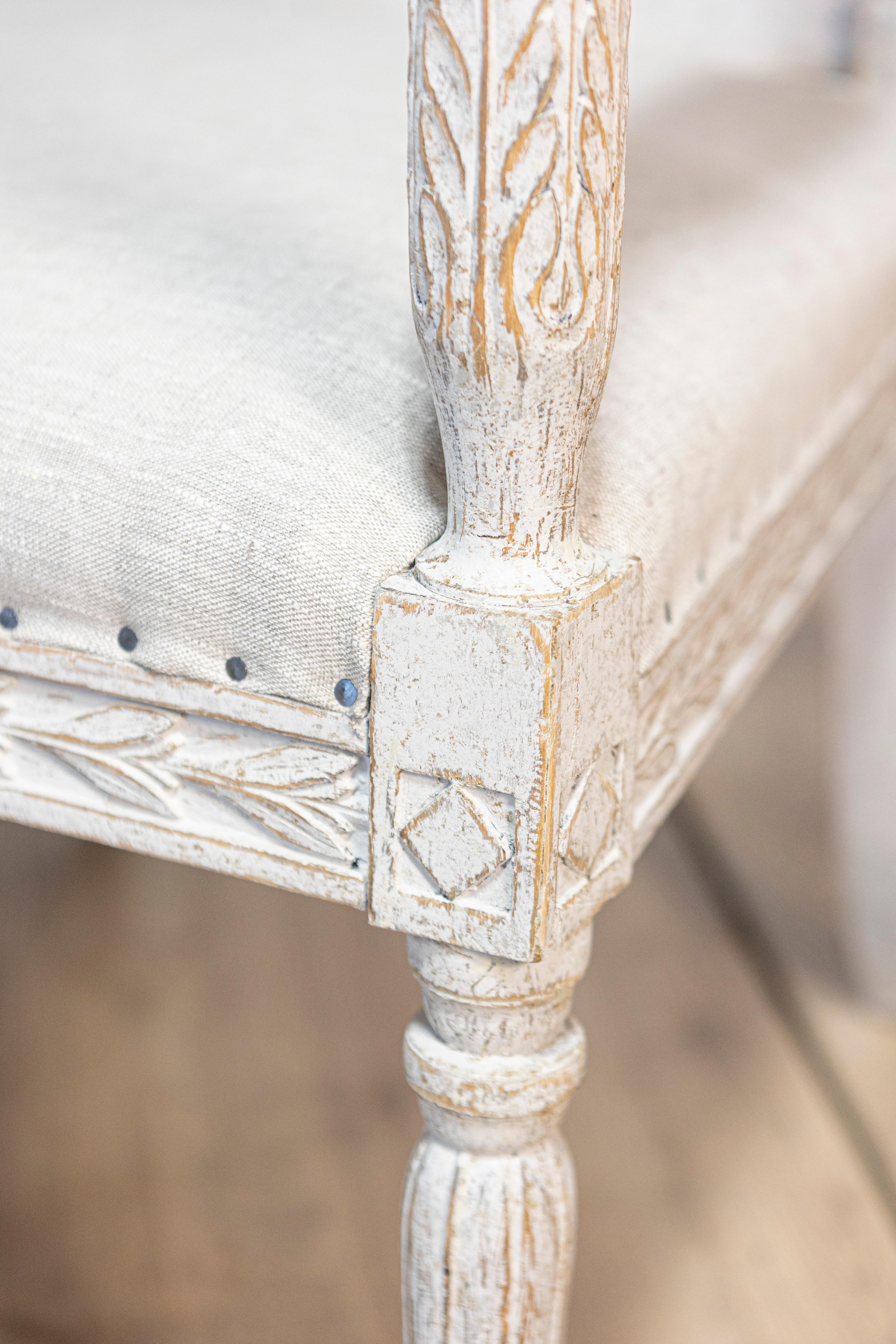 20th Century Swedish Gustavian Style Settee For Sale 3