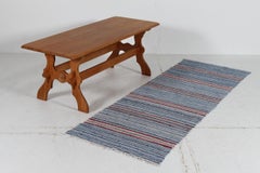 20th Century Swedish Hand-woven Rag Rug, Scandinavian Folk Art ca 1960s