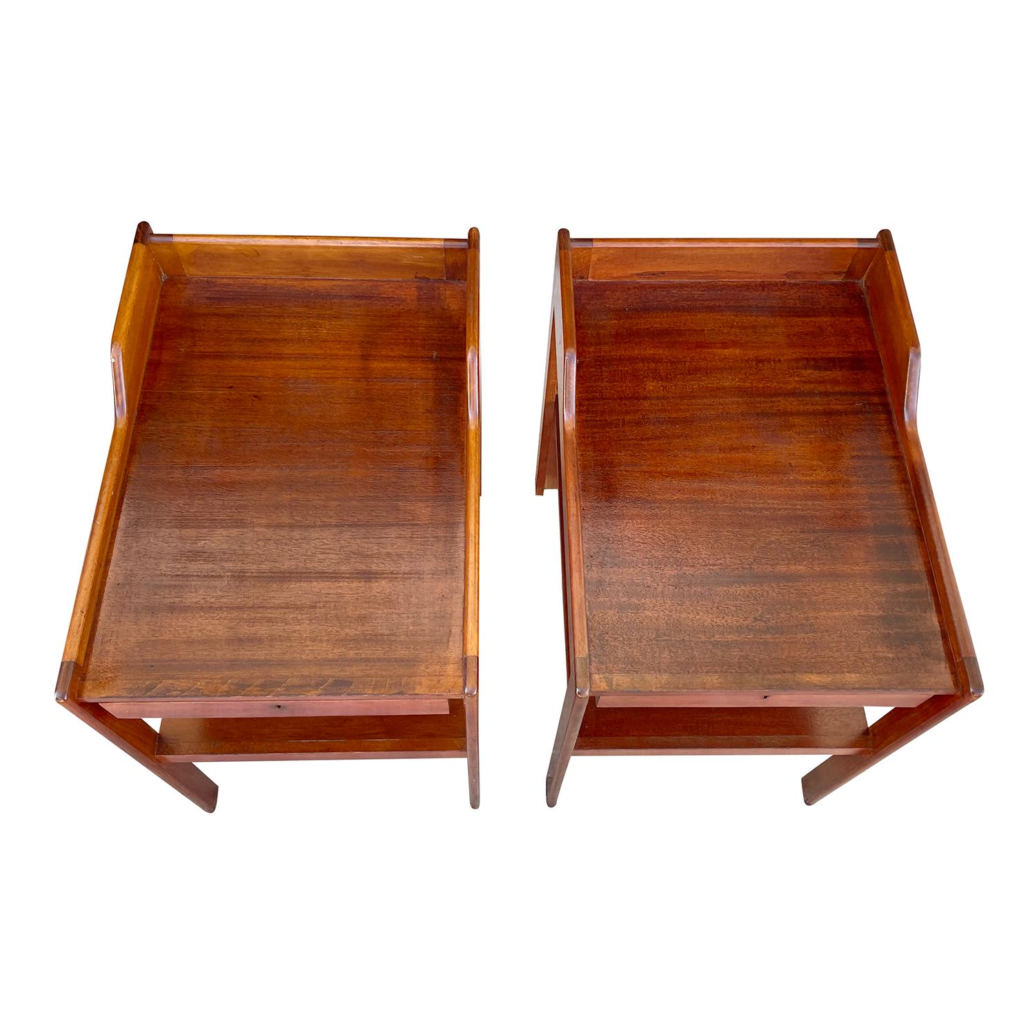 20th Century Swedish Mahogany Nightstands, Bedside Tables by Carl-Axel Acking In Good Condition In West Palm Beach, FL