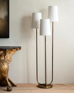 20th Century Swedish Modern Brass Floor Lamp