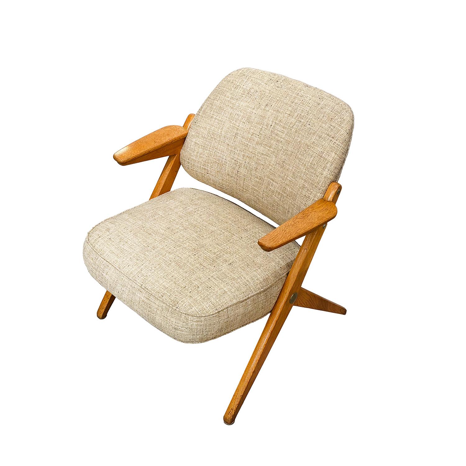 20ième siècle Fauteuil en bois de hêtre du 20e siècle de la Swedish Modern Nordiska Kompaniet par Bengt Ruda en vente