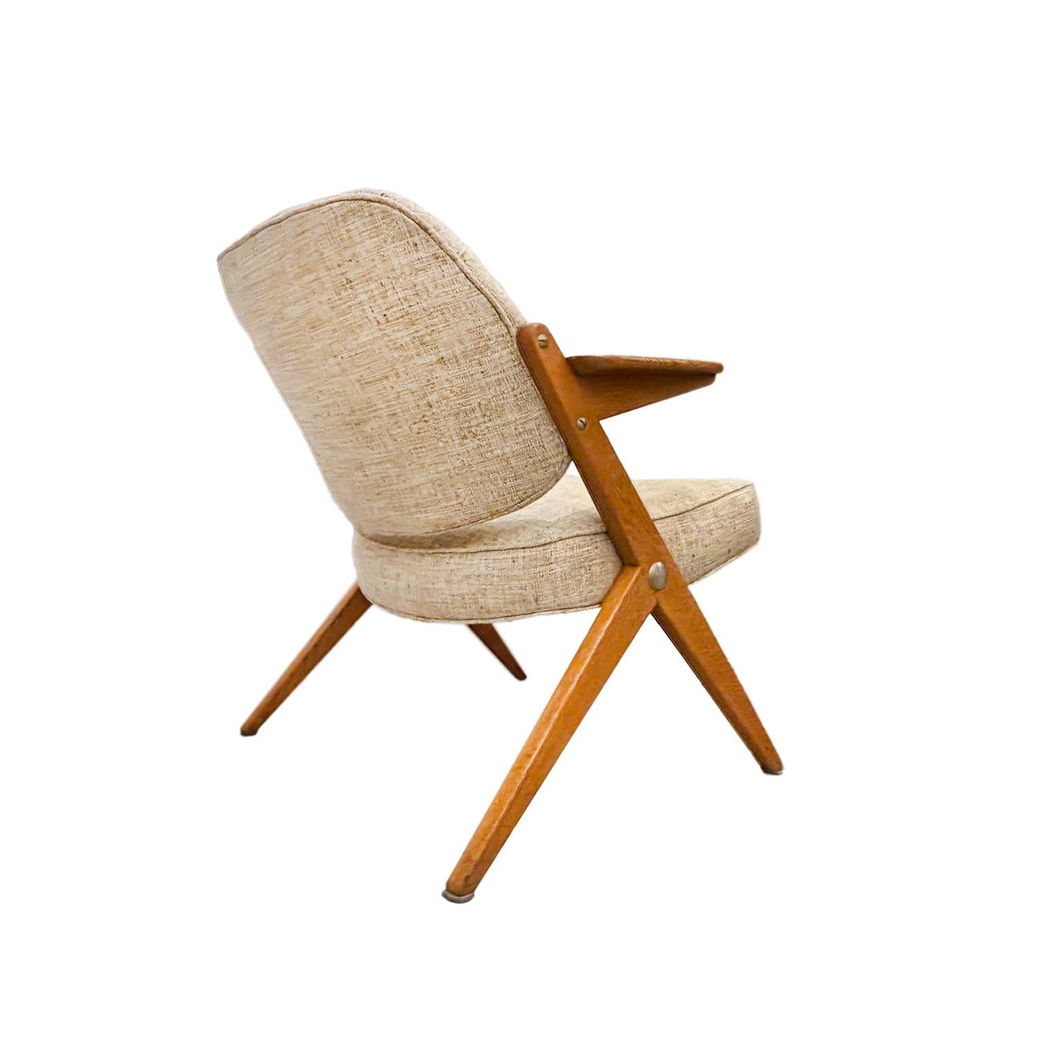 Métal Fauteuil en bois de hêtre du 20e siècle de la Swedish Modern Nordiska Kompaniet par Bengt Ruda en vente