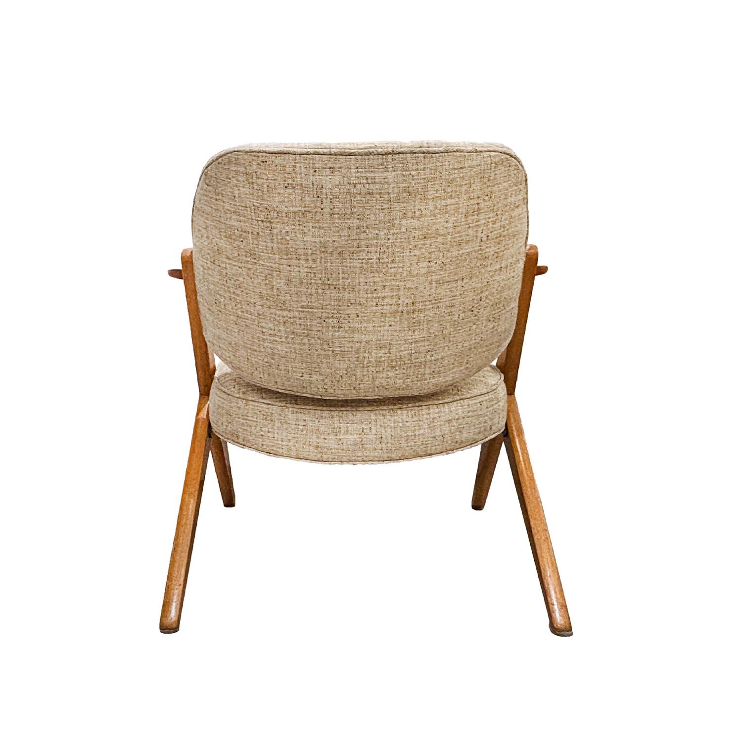 Fauteuil en bois de hêtre du 20e siècle de la Swedish Modern Nordiska Kompaniet par Bengt Ruda en vente 1