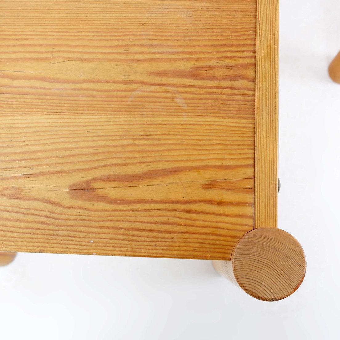 20th-Century Swedish Nightstands in Solid Pine, Set of 2 For Sale 4